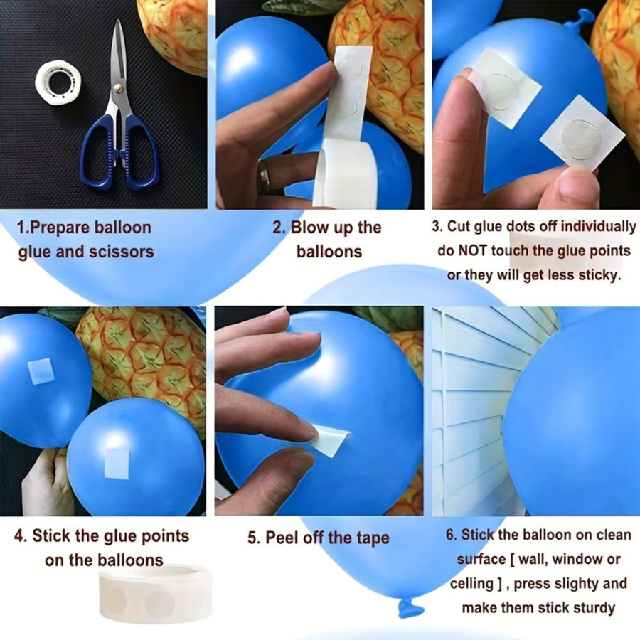 TWBEB Klebepunkte doppelseitig transparent für Luftballons und Dekorationen - Bild 3