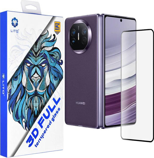 Lito Displayschutzfolie aus gehärtetem Glas für Huawei Mate X5, 3D Full Glue, Schwarz - Bild 1