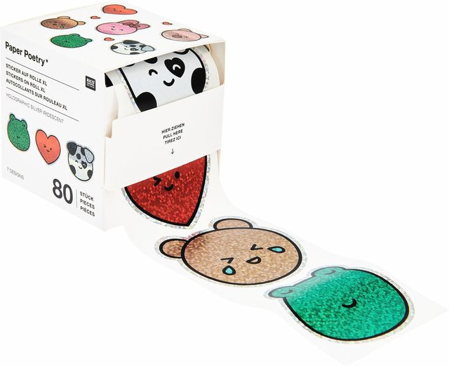 Rico Design Paper Poetry Sticker Rolle Chingu Tiere - Bild 1