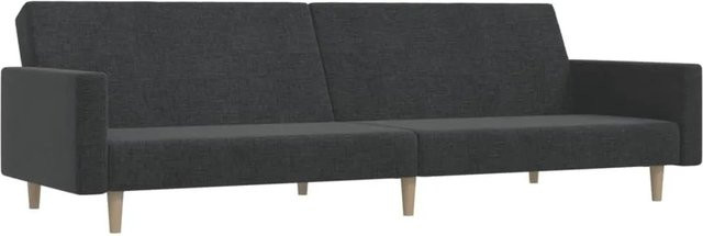 vidaXL Schlafsofa 2-Sitzer Click-Clack in Dunkelgrau aus Stoff mit Massivholzrahmen - Bild 1