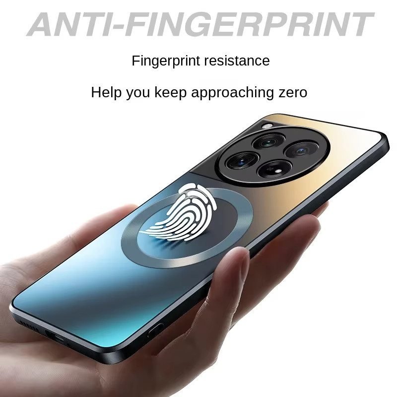 AG Magnetische Matte Silikonhülle für OnePlus 13R 12 11 mit Stoßschutz und kabellosem Laden in Silber - Bild 5
