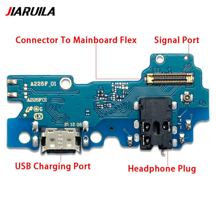 USB Dock Connector Ladeport Flex-Kabel mit Mikrofon-Modul für Samsung Galaxy A22 A32 A42 A33 (4G/5G Modelle) - Bild 2