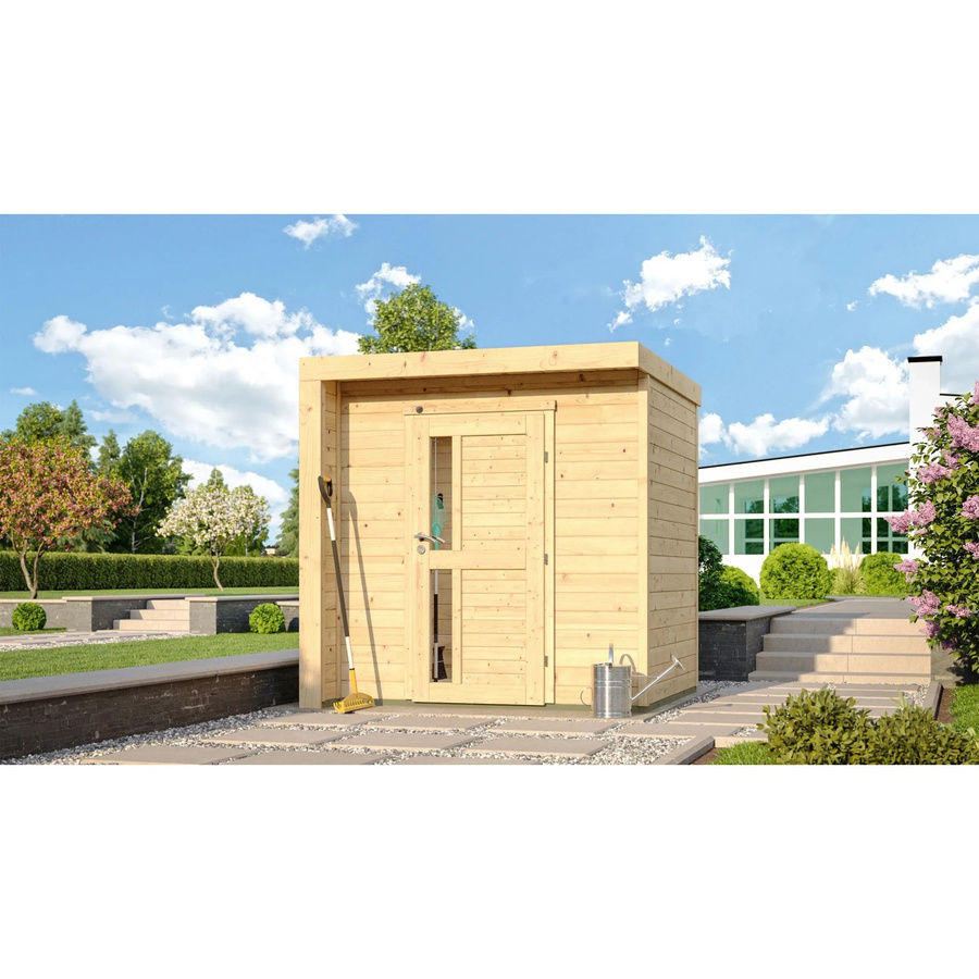 WEKA Holz-Gartenhaus Designhaus 262 mit Flachdach in Braun, B/T: 214 x 215 cm - Bild 2