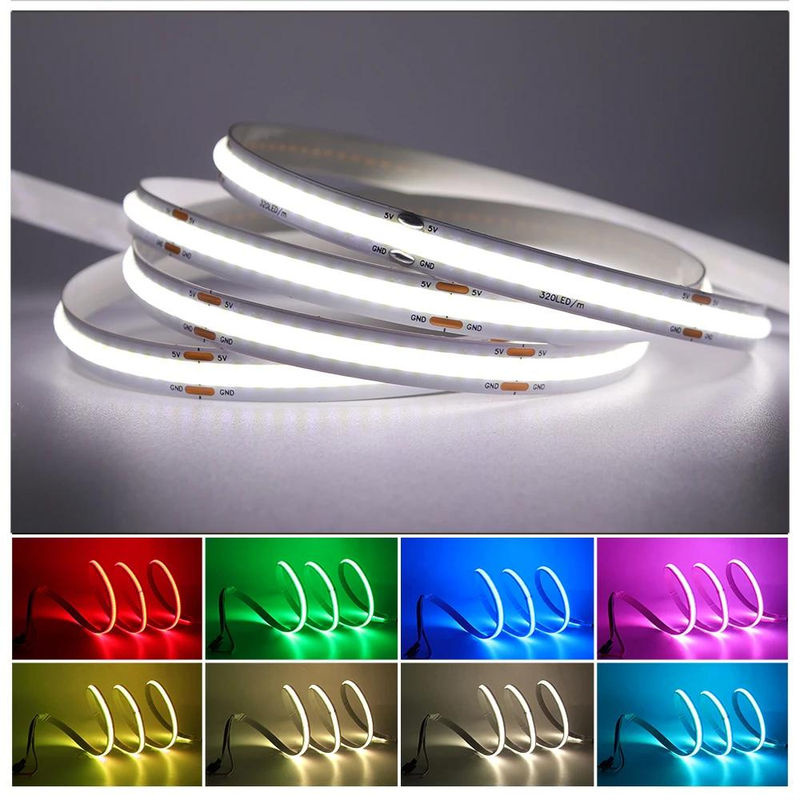 OuuZuu COB LED Streifen Blau, USB 5V Flexible LED Band mit 320 LEDs für TV Hintergrundbeleuchtung - Bild 3