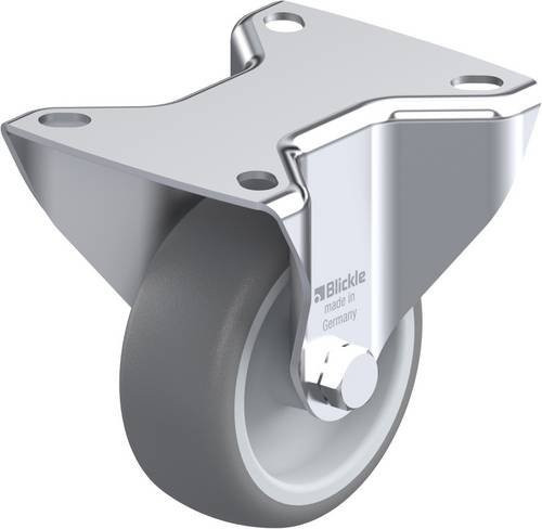 Blickle B-TPA 80G Bockrolle in Silber, Rad-Durchmesser: 80 mm, Tragfähigkeit: 100 kg - Bild 1