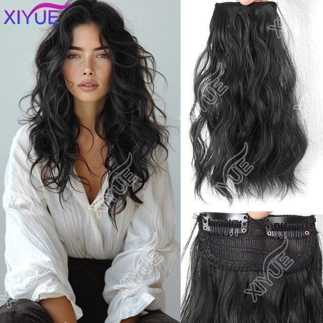 XIYUE Clip-in-Haarverlängerung, synthetisch, kurz lockig, Damen - Bild 1
