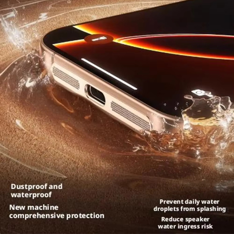 2er-Set Metall Staubschutz-Netz Aufkleber für Apple iPhone 17 Pro und iPhone 17 Pro Max in Silber - Bild 3