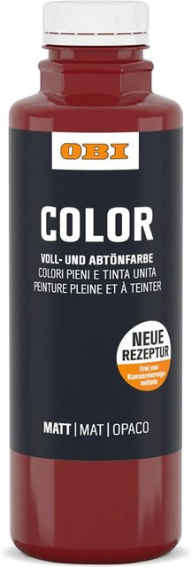 OBI Color Voll- und Abtönfarbe Dispersion wasserbasiert in Rot, 500 ml - Bild 1