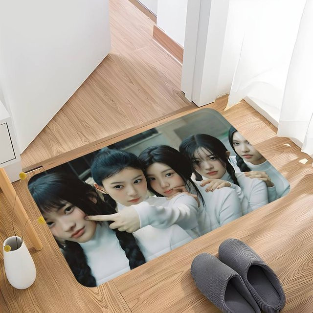 Potdemiel I-Illit Kpop Fußmatte, rutschfest und wasserabsorbierend, gestreift, Mehrfarbig, B/T: 60 x 40 cm - Bild 1