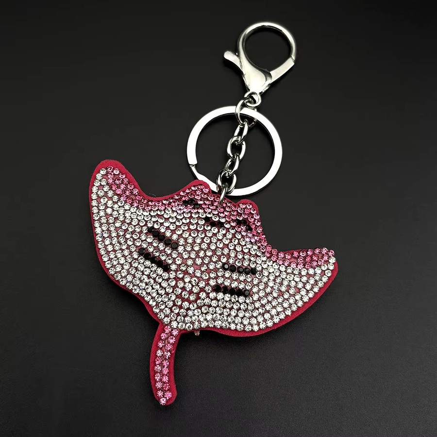 AFAWA Schlüsselanhänger Mantarochen, rot, Strass, Unisex - Bild 1