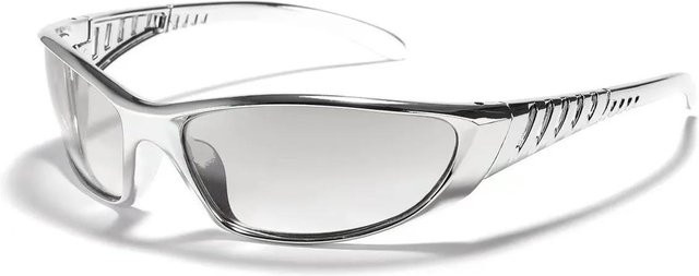 Fashion Glasses M Sportsonnenbrille, rectangular, Unisex, weiß, Acetate, Vollrand - Bild 1
