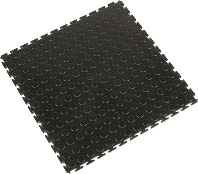 Küpper PVC Bodenbelag Tough Lock Eco Noppenoptik in Schwarz, 4er Pack, B/T: 50 x 50 cm - Bild 1