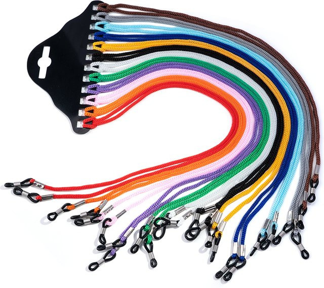 Chichain Brillenband, Nylon, Schwarz, Mehrfarbig, 12 Stück - Bild 1