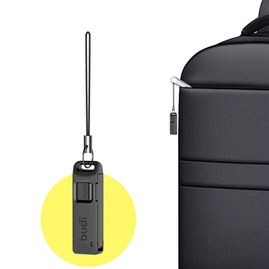 Multi-Funktions SIM- und TF-Karten Aufbewahrungsbox mit SIM-Karten-Auswerfer und Lanyard in Schwarz - Bild 2