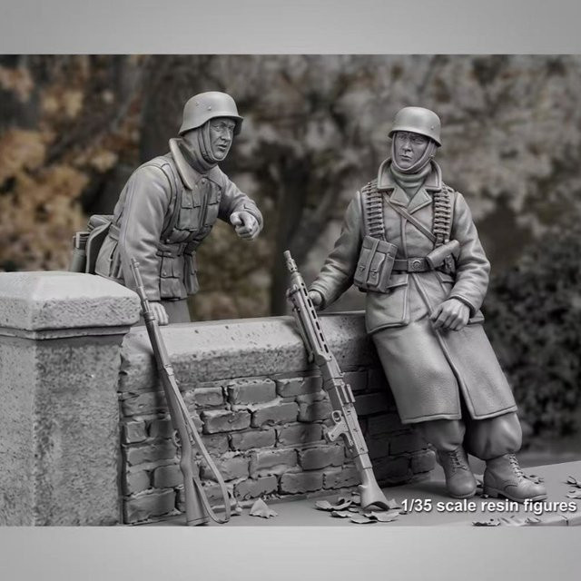 BAANFU Harzfiguren-Modellbausatz, Soldaten, Maßstab 1:35, 366 Teile - Bild 1