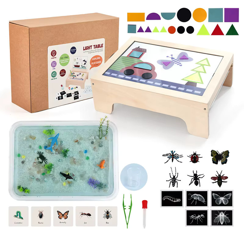 bite bites Montessori-Tischtafel, Licht, sensory, multicolour - Bild 2