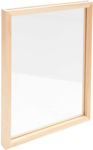 Rico Design Holzrahmen mit Glaseinsatz B: 13 cm, H: 18 cm, T: 1,5 cm - Bild 1