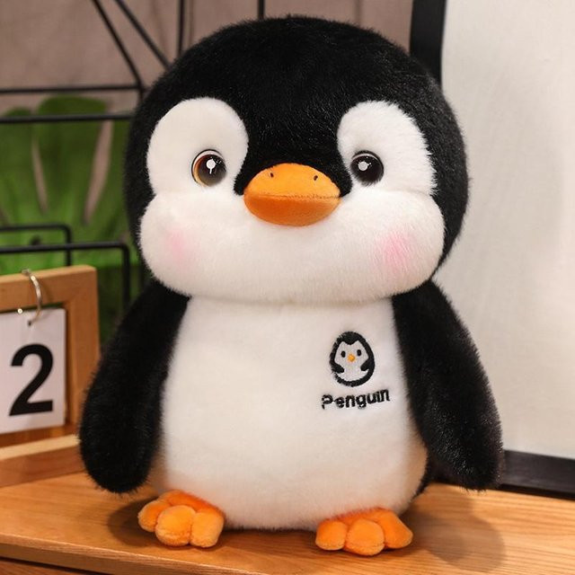 BC Pet Supplies Pinguin Plüschtier, Schwarz, 40cm - Bild 1