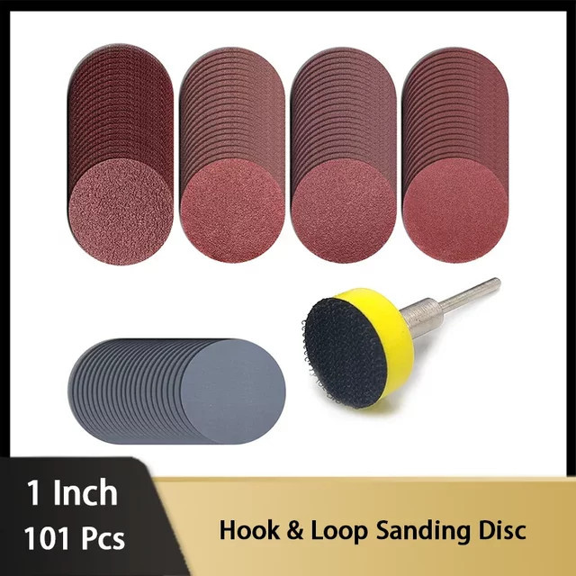 Vibratite 101-teiliges Klett-Schleifscheiben und Polierpad-Set für Dremel Schleifwerkzeuge, Durchmesser: 25 mm - Bild 1