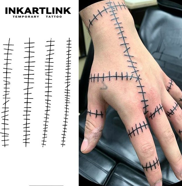 INKARTLINK Temporäres Narben-Tattoo, wasserfester semi-permanenter Aufkleber - Bild 1