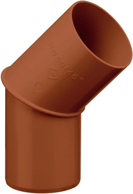 Inefa Fallrohrbogen 45 Grad aus PVC in Braun für die Dachentwässerung DN 75 - Bild 1