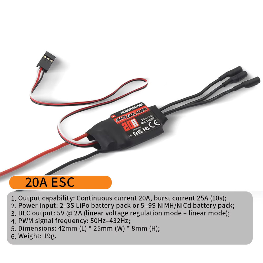 Hobbywing Mini Brushless Motor ESC Power Kit, 2627 4200KV, Set / Bundle - Bild 2
