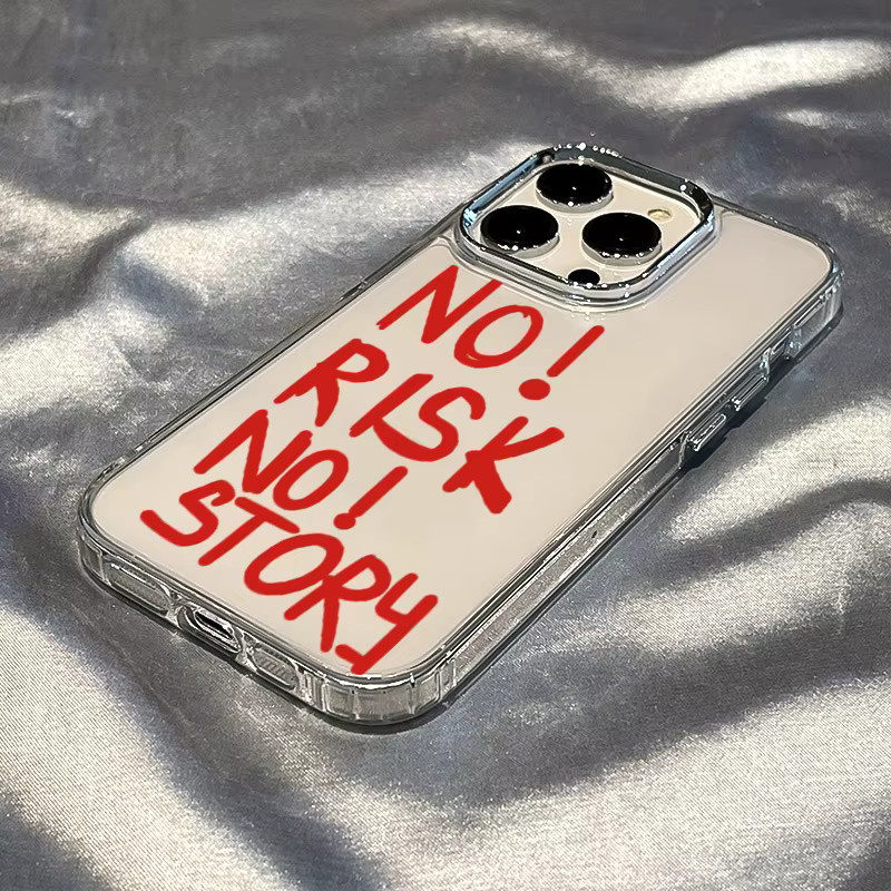 Risks Accidents Handyhülle mit galvanisiertem Linsenrahmen in Transparent für iPhone 11 bis iPhone 17 Pro Max und weitere Modelle - Bild 3