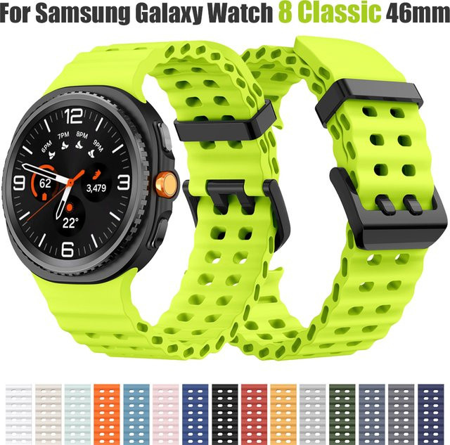 Samsung Uhrenarmband Silikon, Blue, Unisex - Bild 1