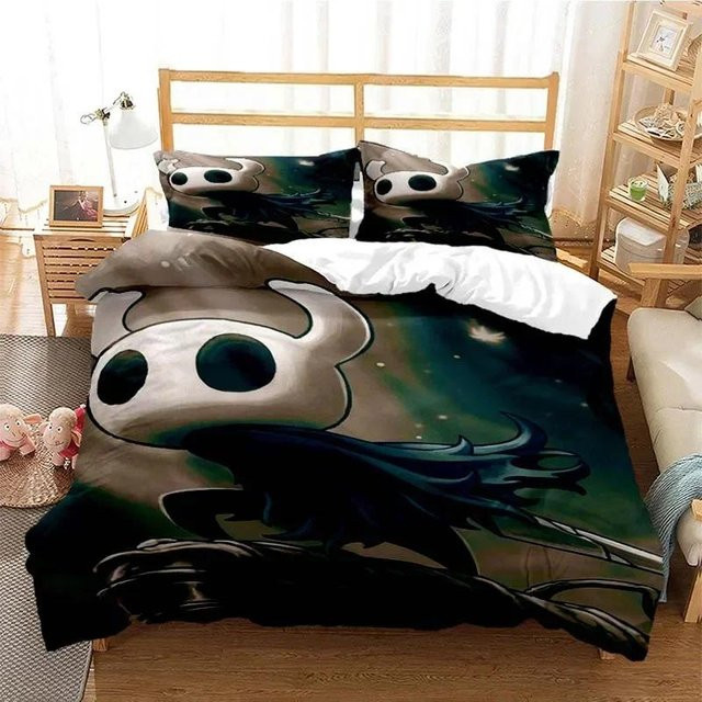 Bettwäscheset Hollow Knight von Lodestar mit Bettbezug und Kissenbezug, Farbe Schwarz, B/H: 70 x 133 cm - Bild 1