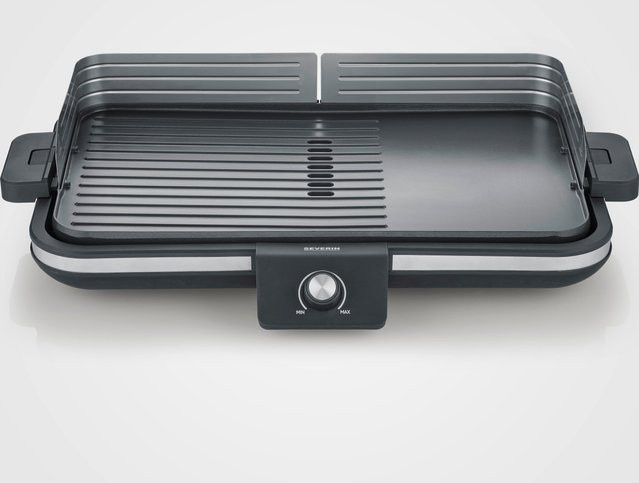 Severin PG 8564 Plancha Tischgrill mit stufenlosem Temperaturregler in Schwarz/Silber - Bild 1
