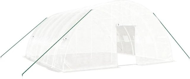 Furnicato Gewächshaus mit Stahlrahmen in Weiß, Fläche: 36 m², B/T/H: 6 x 6 x 2,85 m - Bild 1