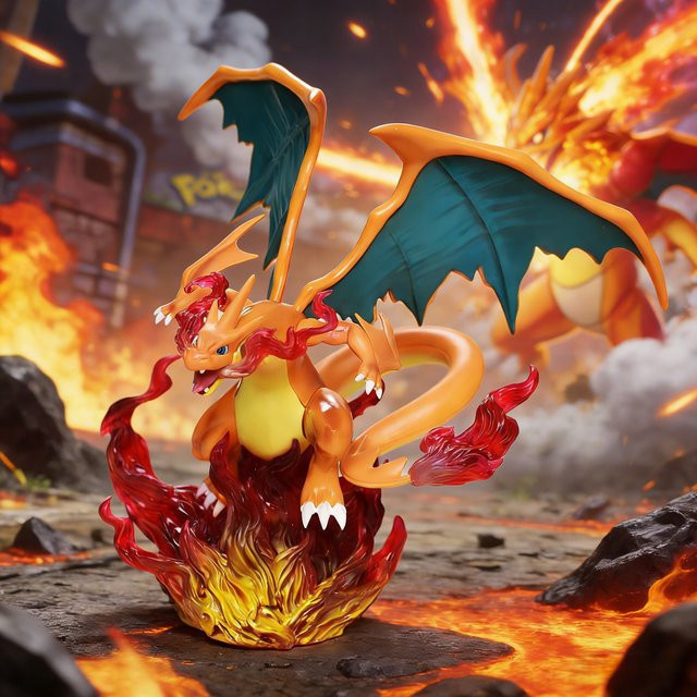 Bandai Pokémon Mega Glurak, Actionfigur, Einzelfigur, Kunststoff - Bild 1