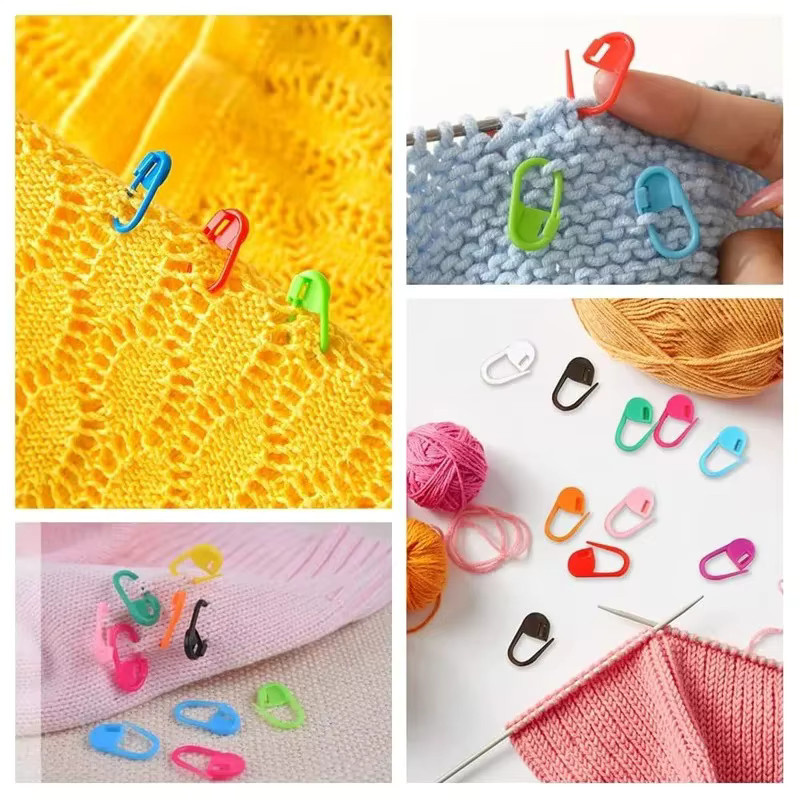 50 bis 100 Stück Häkelmarkierungen aus Kunststoff und Harz in Multicolour für Stricken und Nähen - Bild 4