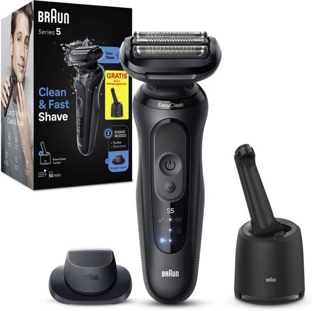 Braun Series 5 Elektrorasierer, Herren, Blau, Schwarz - Bild 4