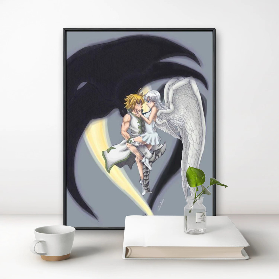 Potdemiel S-Seven Deadly Sins Klassische Anime 5D DIY Vollrunde Diamantmalerei in Multicolour für deine ästhetische Dekoration, B/H: 40 x 40 cm - Bild 2