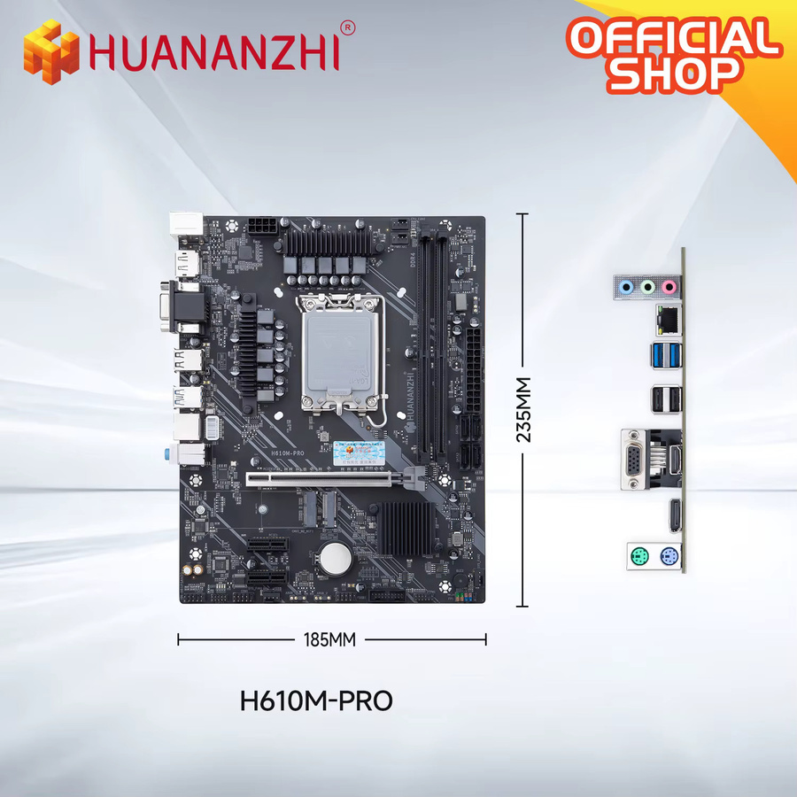 HUANANZHI H610M Pro M-ATX DDR4 Motherboard für Intel LGA 1700 CPUs der 12. und 13. Generation in Schwarz - Bild 3