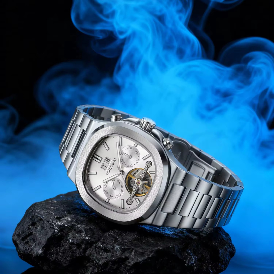 Forsining Armbanduhr, Tourbillon, Automatik, Edelstahl, Herren - Bild 2