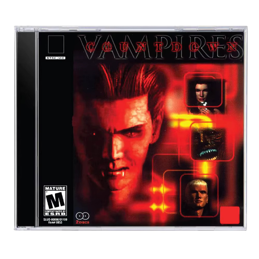 Retro PS1 Countdown-Vampire Spiel-Entsperrkonsole mit manueller Kopierscheibe und Videospiel-Zubehör in Multicolour - Bild 2