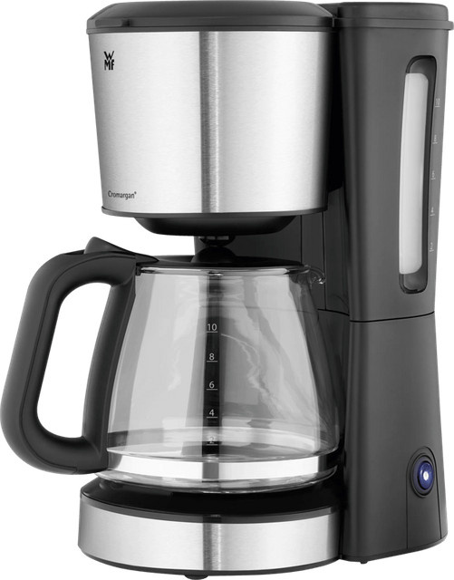 WMF Bueno Aroma Glas Filterkaffeemaschine in Silber und Schwarz mit Glaskanne und Warmhaltefunktion - Bild 1