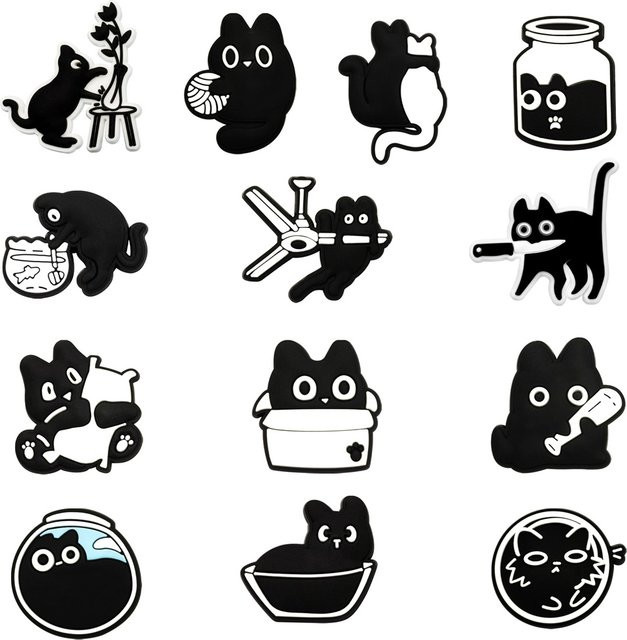 Lanxi League Charms, schwarze Katzen, Unisex - Bild 1