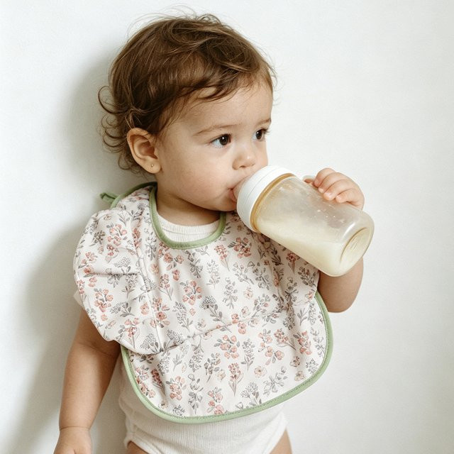 Happyflute Baby-Fütterungslätzchen aus wasserdichtem PU-Stoff, waschbar und wiederverwendbar, Mehrfarbig - Bild 1