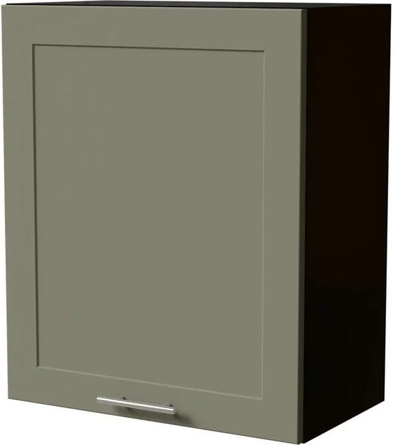Feldmann-Wohnen Hängeschrank Oslo W2 Küchenschrank in Schwarz und Reed Green Matt mit Soft-Close-Türen, B/T/H: 60 x 32,5 x 72 cm - Bild 1