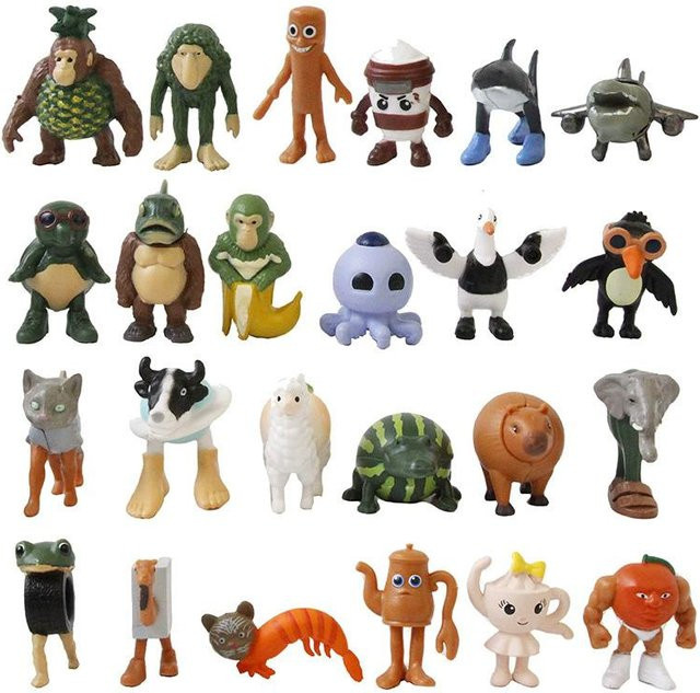 Yiran toy Mini Italienische Gehirnfäule Tung Sahur Figuren Puppe, 8/24 Stück - Bild 1
