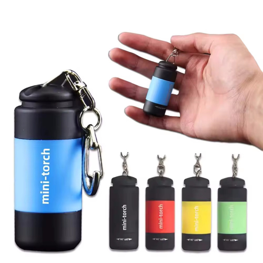 Wiederaufladbare Mini LED Taschenlampe als Schlüsselanhänger mit USB-Ladefunktion, wasserdicht, Schwarz/Grün - Bild 7