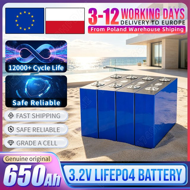 Seekwatt LiFePO4 Batterie 650Ah 3.2V Klasse A für Solarenergie, Wohnmobile und Elektrofahrzeuge - Bild 1