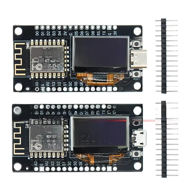 AITEWIN ROBOT NodeMCU ESP8266 Entwicklungsboard mit 0,96 Zoll OLED-Display, ESP-12F WiFi-Modul und USB-C Anschluss in Schwarz - Bild 4