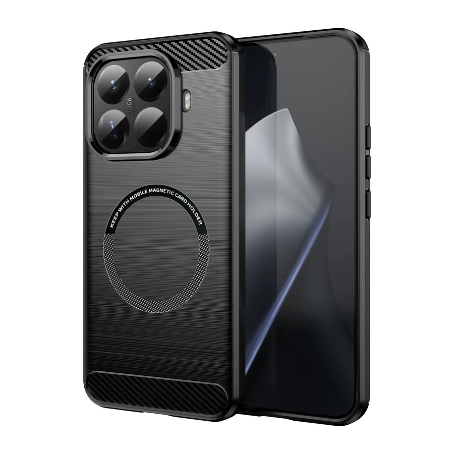 Luxus Business Carbon Fiber Silikon Schutzhülle mit Magnetfunktion für Xiaomi 15T Pro, 14T, 13T Pro und 15 Ultra in Schwarz und Rot - Bild 4