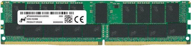 Micron DDR4 RDIMM 8GB 1Rx8 3200 CL22 1.2V ECC Arbeitsspeicher in Grün (MTA9ASF1G72PZ-3G2R1R) - Bild 1