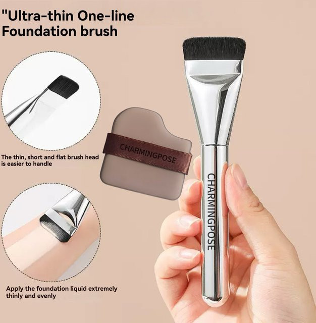 CHARMINGPOSE Airbrush-Make-up-Set, Foundation-Pinsel und Make-up-Schwamm, Unisex - Bild 1