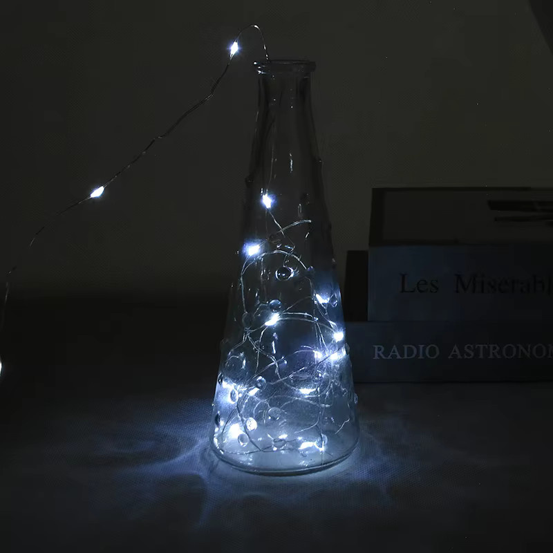 ZQCXLD LED-Lichterkette aus Kupferdraht in Weiß und Gold für DIY-Dekorationen, Partys und Kinderzimmer - Bild 2